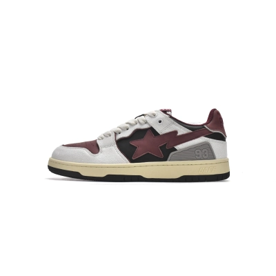 Bstsneaker-Bapesta Bape Sk8 Sta Low Red Grey 1I20-291-020 01