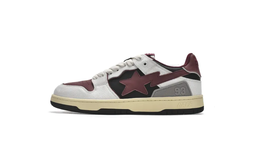 Bstsneaker-Bapesta Bape Sk8 Sta Low Red Grey 1I20-291-020