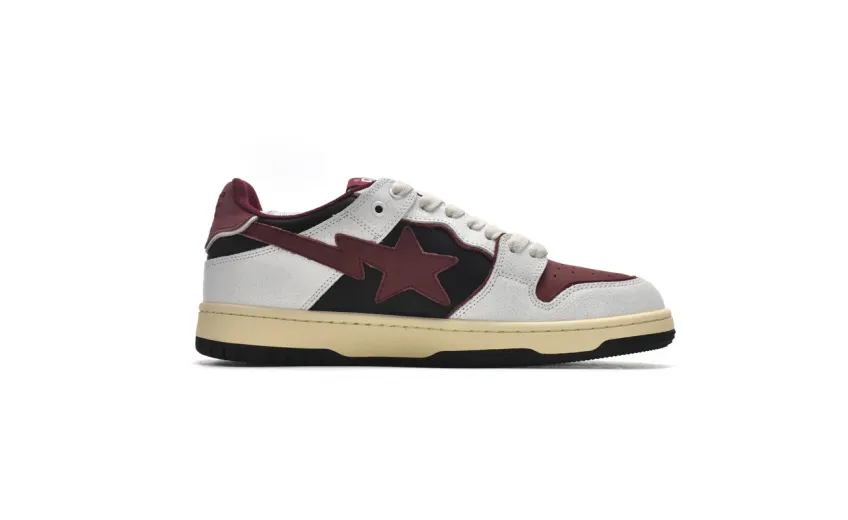 Bstsneaker-Bapesta Bape Sk8 Sta Low Red Grey 1I20-291-020