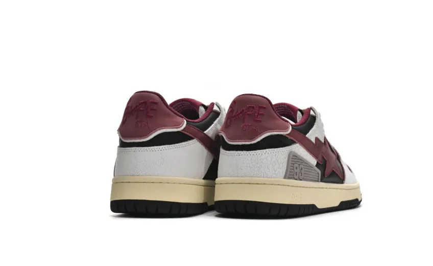Bstsneaker-Bapesta Bape Sk8 Sta Low Red Grey 1I20-291-020