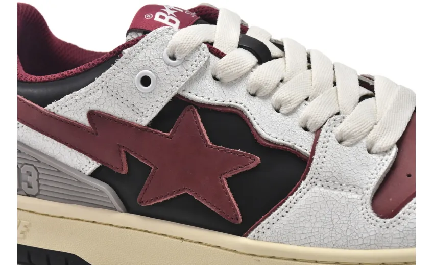 Bstsneaker-Bapesta Bape Sk8 Sta Low Red Grey 1I20-291-020