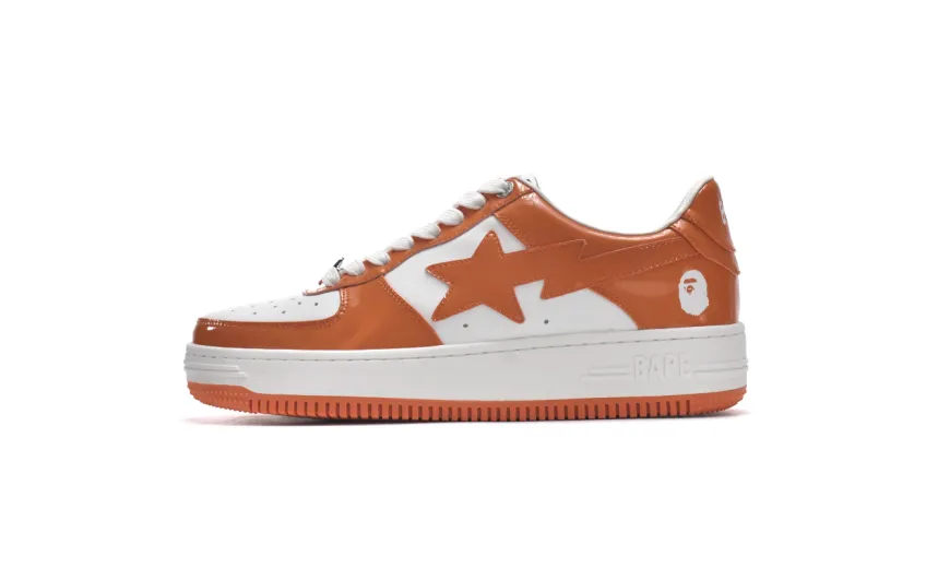 Bstsneaker-Bapesta Bape Sk8 Sta Low White Orange 1G70-109-0017