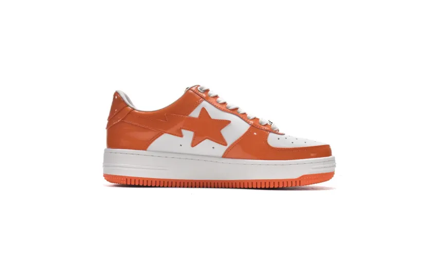 Bstsneaker-Bapesta Bape Sk8 Sta Low White Orange 1G70-109-0017