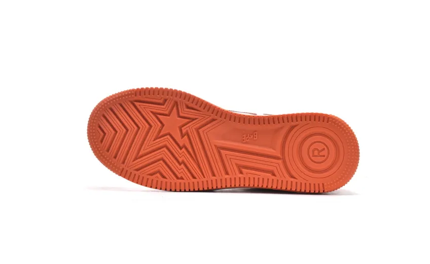 Bstsneaker-Bapesta Bape Sk8 Sta Low White Orange 1G70-109-0017