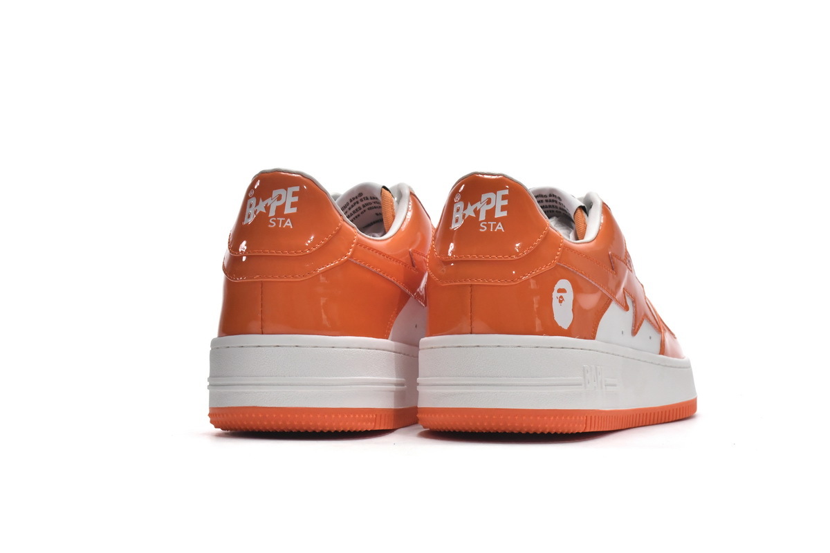 Bstsneaker-Bapesta Bape Sk8 Sta Low White Orange 1G70-109-0017