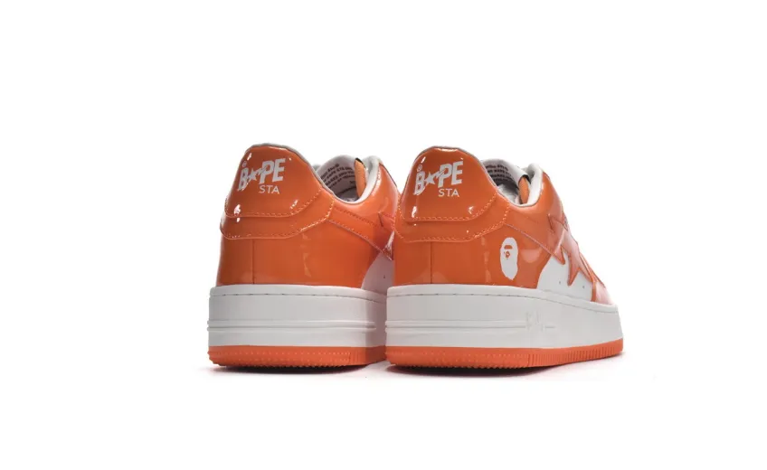 Bstsneaker-Bapesta Bape Sk8 Sta Low White Orange 1G70-109-0017