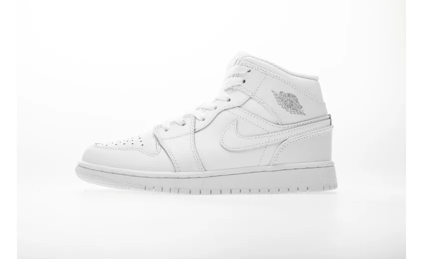 Bstsneaker-Jordan 1 Mid White Pure Platinum (2018)  554725-109
