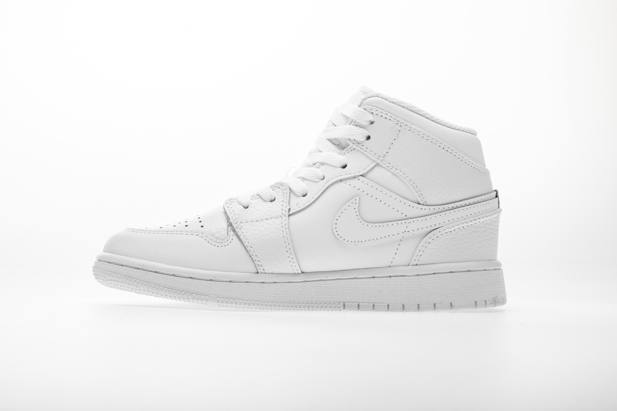 Bstsneaker-Jordan 1 Mid White Pure Platinum (2018)  554725-109