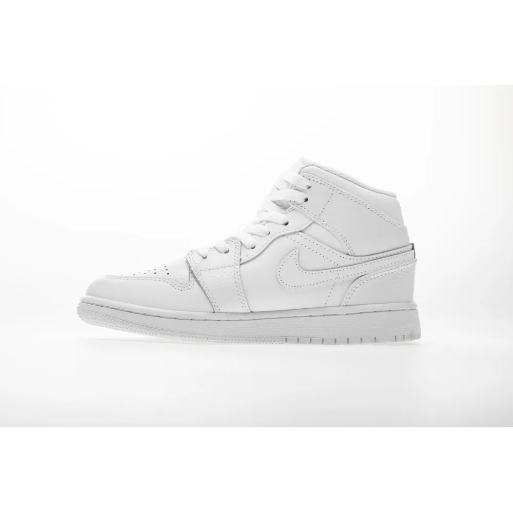 Bstsneaker-Jordan 1 Mid White Pure Platinum (2018)  554725-109
