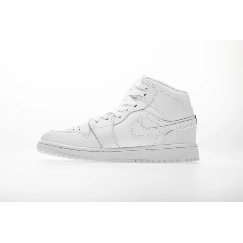Bstsneaker-Jordan 1 Mid White Pure Platinum (2018)  554725-109