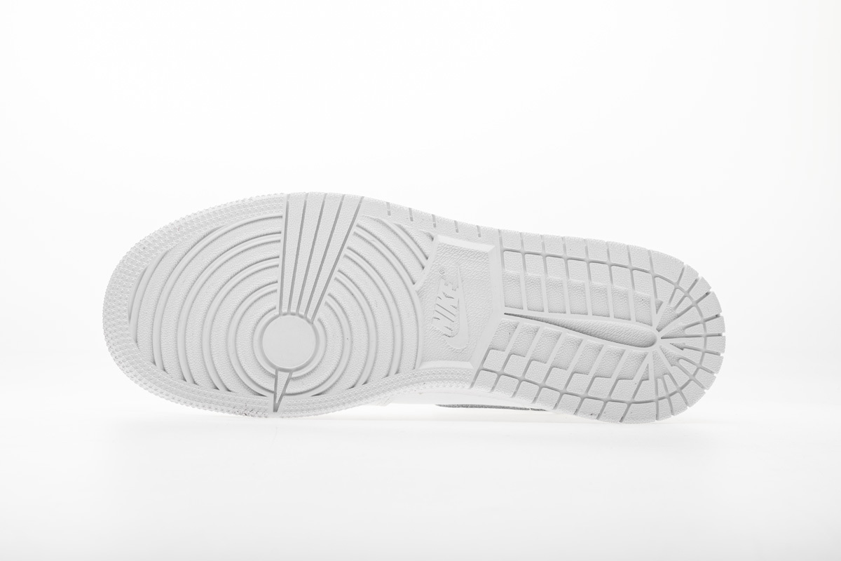 Bstsneaker-Jordan 1 Mid White Pure Platinum (2018)  554725-109