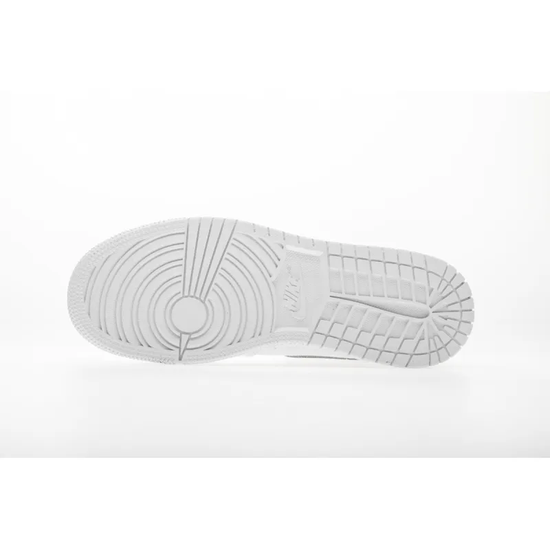 Bstsneaker-Jordan 1 Mid White Pure Platinum (2018)  554725-109