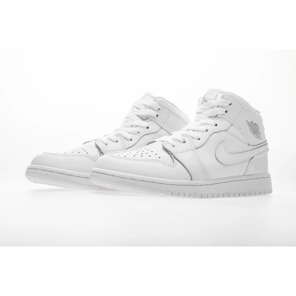 Bstsneaker-Jordan 1 Mid White Pure Platinum (2018)  554725-109