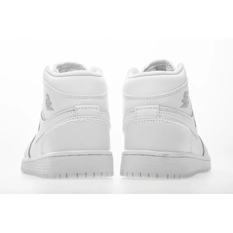 Bstsneaker-Jordan 1 Mid White Pure Platinum (2018)  554725-109