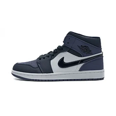  Air Jordan 1 Mid Black Purple 553558-116  01