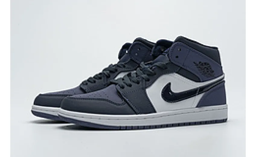 Bstsneaker- Air Jordan 1 Mid Black Purple 553558-116 