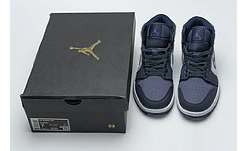Bstsneaker- Air Jordan 1 Mid Black Purple 553558-116 