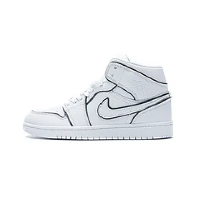  Air Jordan 1 Mid Iridescent Reflective White (W) CK6587-100  01