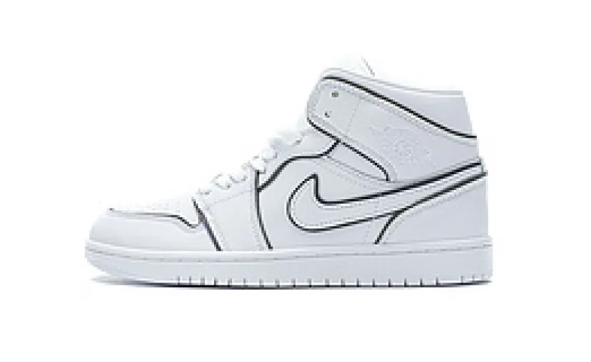 Bstsneaker- Air Jordan 1 Mid Iridescent Reflective White (W) CK6587-100 