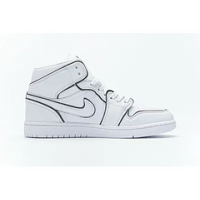  Air Jordan 1 Mid Iridescent Reflective White (W) CK6587-100  02