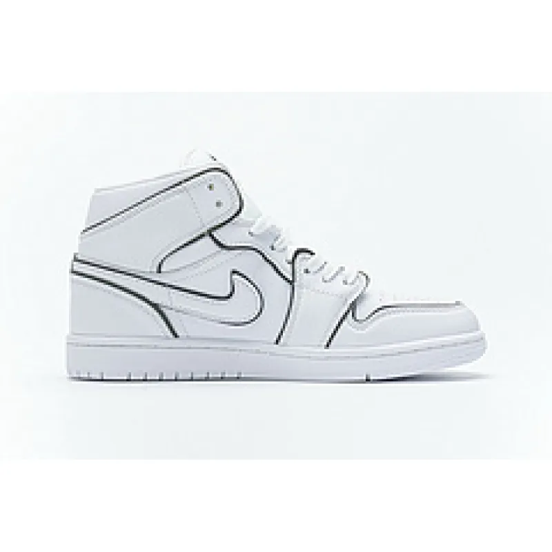Bstsneaker- Air Jordan 1 Mid Iridescent Reflective White (W) CK6587-100 