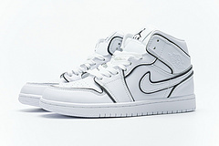 Bstsneaker- Air Jordan 1 Mid Iridescent Reflective White (W) CK6587-100 