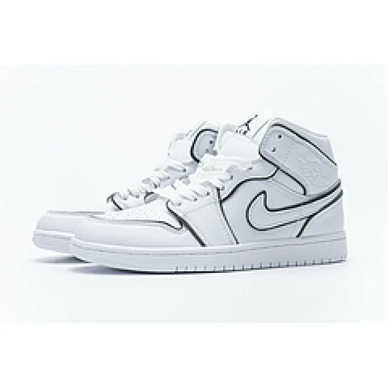 Bstsneaker- Air Jordan 1 Mid Iridescent Reflective White (W) CK6587-100 