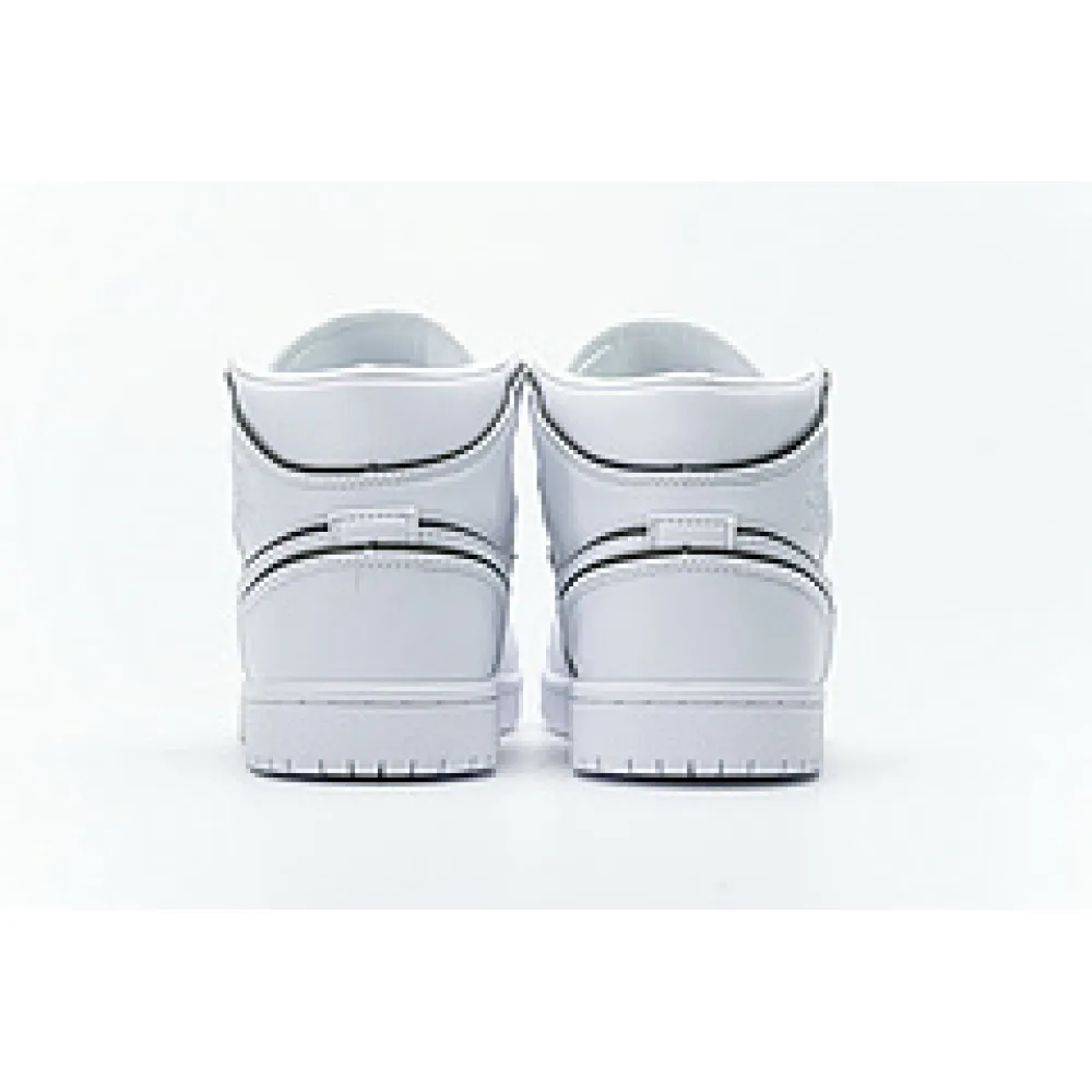 Bstsneaker- Air Jordan 1 Mid Iridescent Reflective White (W) CK6587-100 