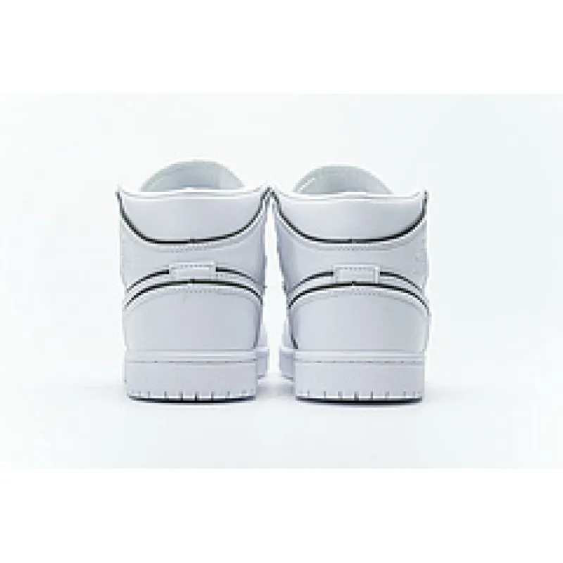 Bstsneaker- Air Jordan 1 Mid Iridescent Reflective White (W) CK6587-100 