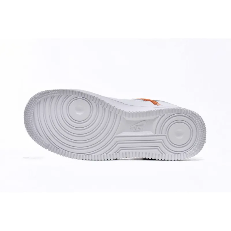  Nike Air Force 1 Low White and Safety Orange DH4408-100 