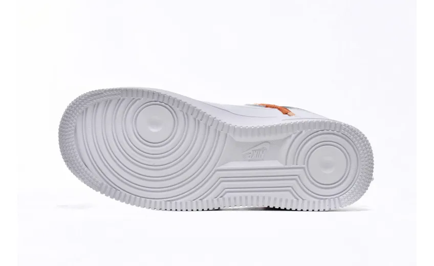  Nike Air Force 1 Low White and Safety Orange DH4408-100 