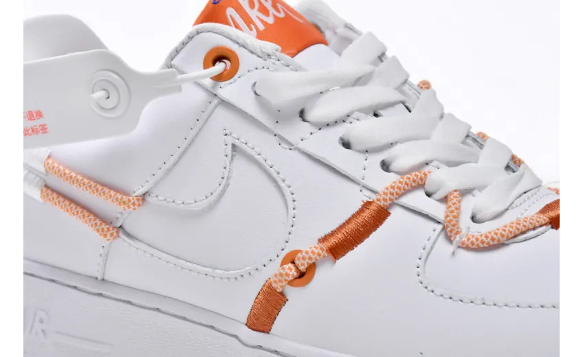  Nike Air Force 1 Low White and Safety Orange DH4408-100 