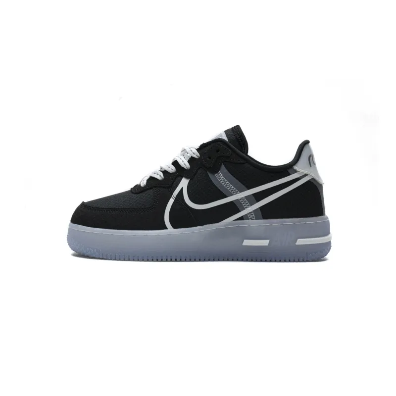  Nike Air Force 1 React Black White Rush Ice CQ8879-103 