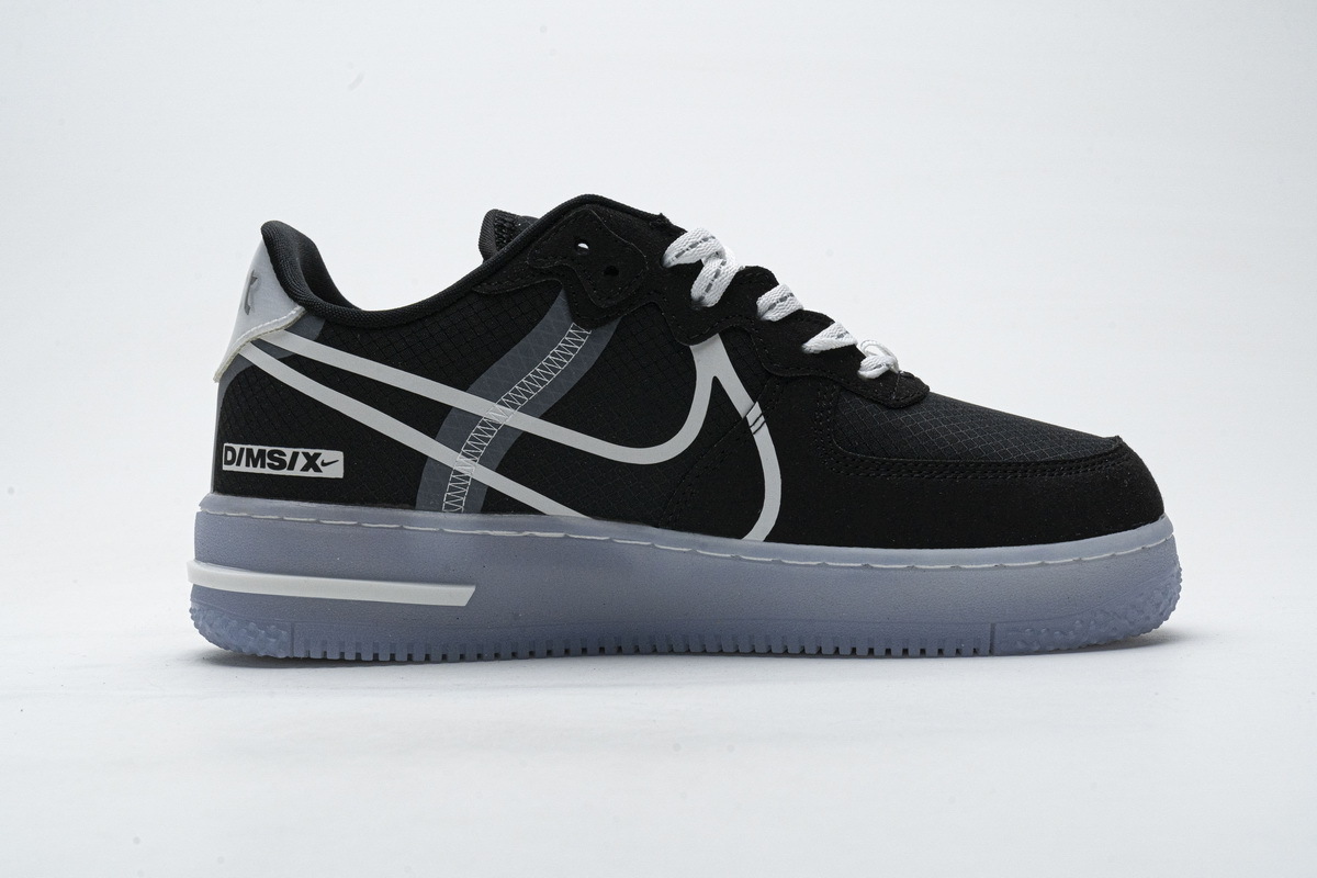 Bstsneaker- Nike Air Force 1 React Black White Rush Ice CQ8879-103 