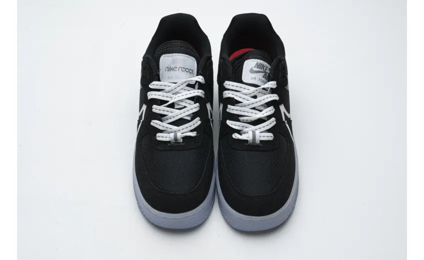  Nike Air Force 1 React Black White Rush Ice CQ8879-103 