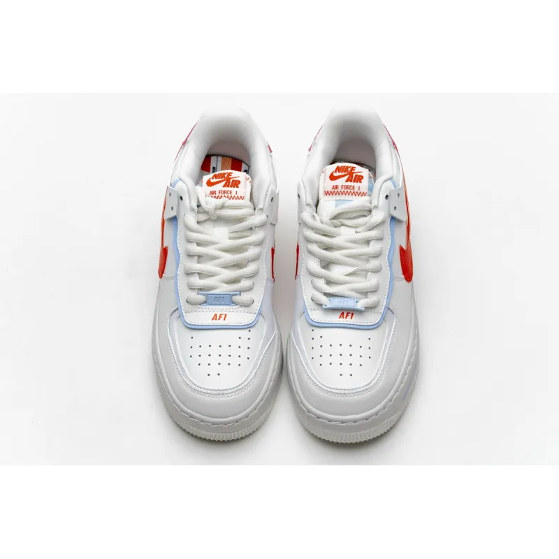  Nike Air Force 1 Shadow Summit White Team Orange (W) CQ9503-100  