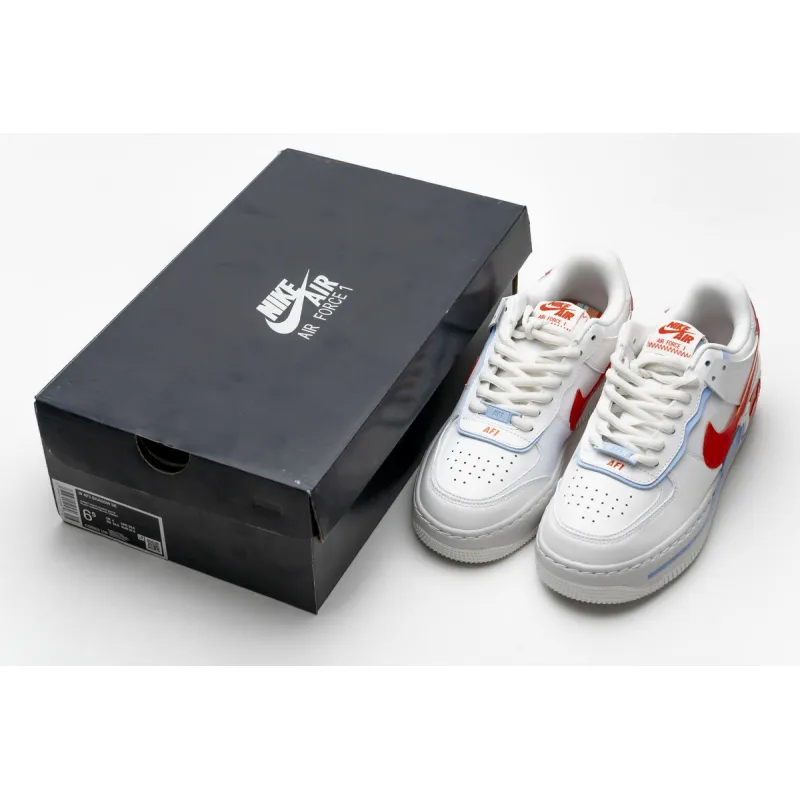  Nike Air Force 1 Shadow Summit White Team Orange (W) CQ9503-100  