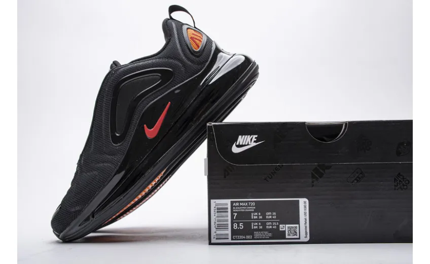 Bstsneaker- Nike Air Max 720 Black Heper Crimson Red CT2204-002  