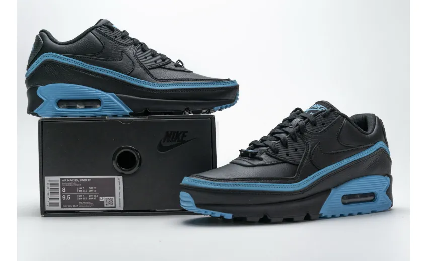 Bstsneaker- Nike Air Max 90 Undefeated Black Blue Fury CJ7197-002 