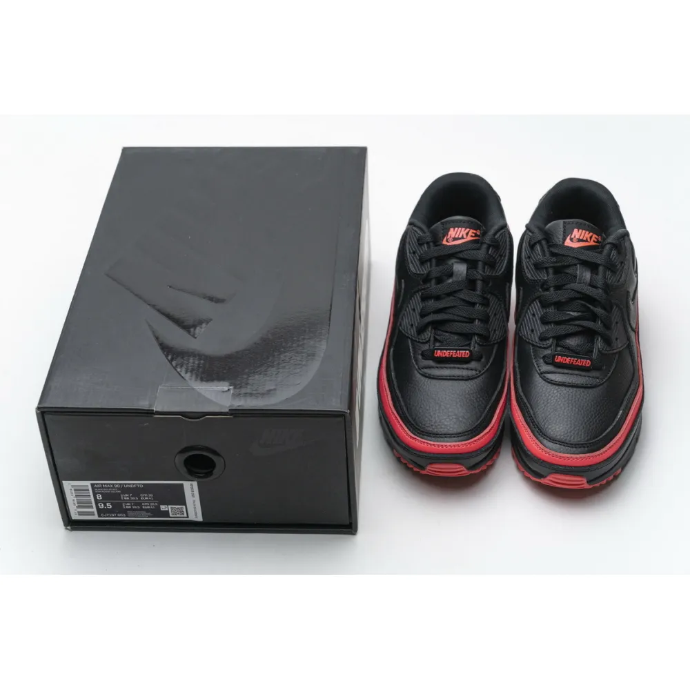 Bstsneaker- Nike Air Max 90 Undefeated Black Solar Red CJ7197-003 
