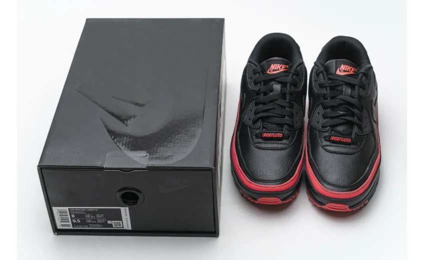 Bstsneaker- Nike Air Max 90 Undefeated Black Solar Red CJ7197-003 