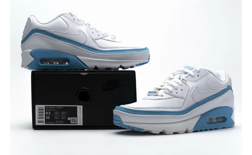 Bstsneaker- Nike Air Max 90 Undefeated White Blue Fury CJ7197-102 