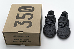 Bstsneaker-Children's Shoes Adidas Yeezy Boost 350 V2 Black Non-Reflective FU9013