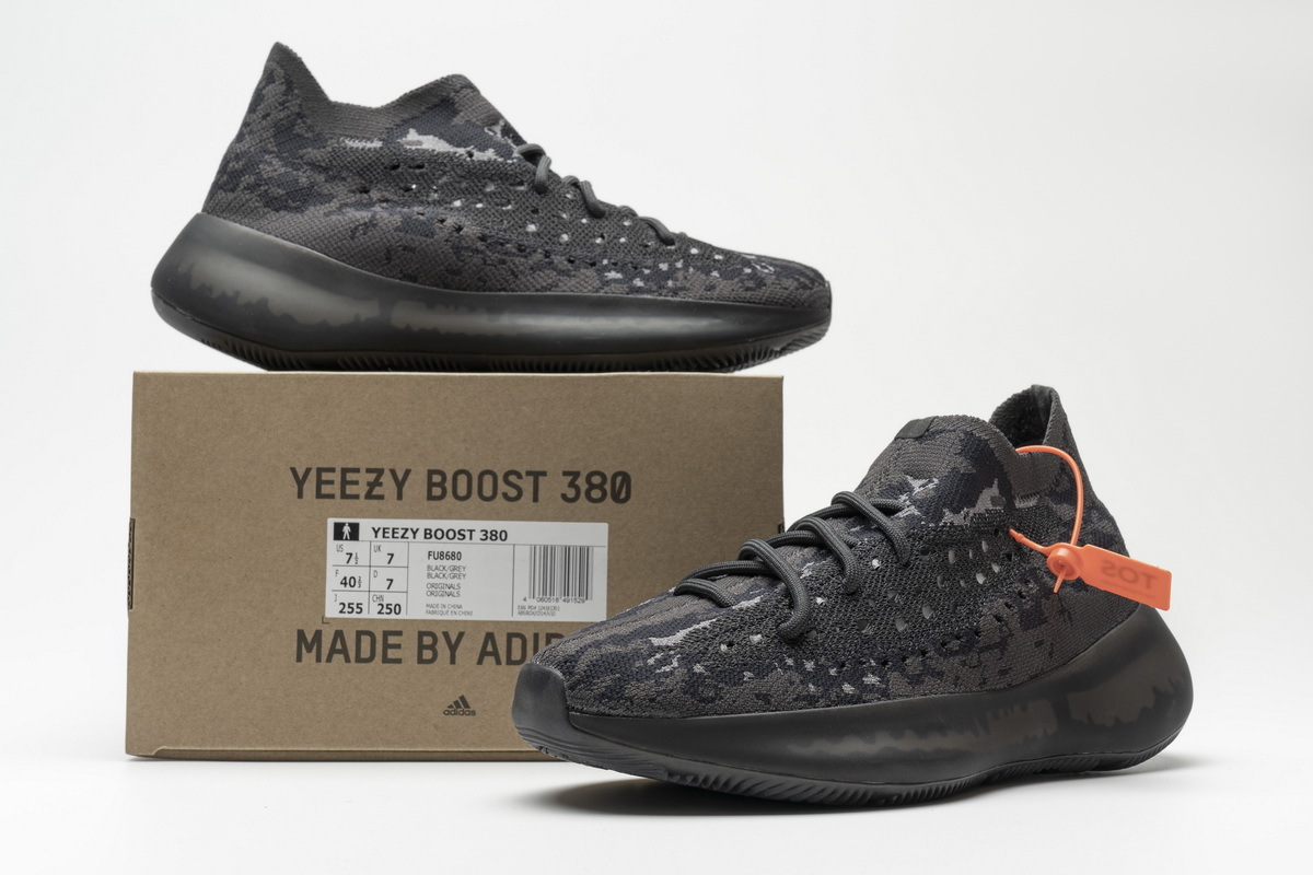 Bstsneaker- Adidas Yeezy Boost 380 Black Grey FU8680  