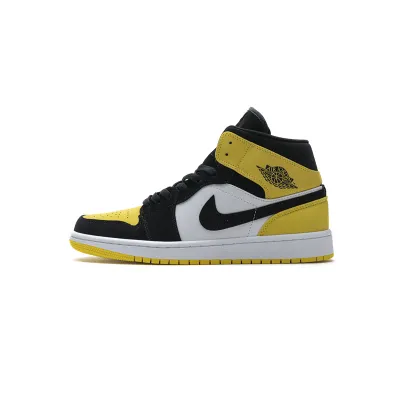  Air Air Jordan 1 Mid Yellow Toe Black 852542-071  01