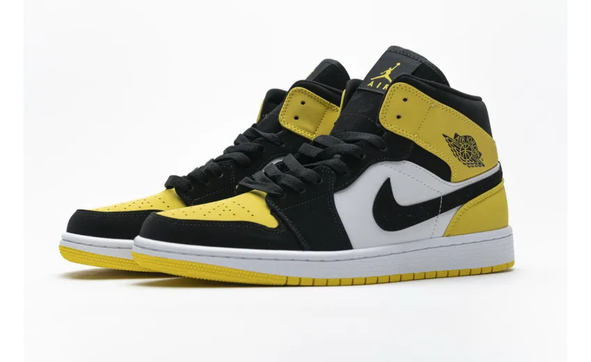 Bstsneaker- Air Air Jordan 1 Mid Yellow Toe Black 852542-071 