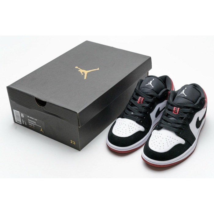  Air Jordan 1 Low Black Toe 553558-116 