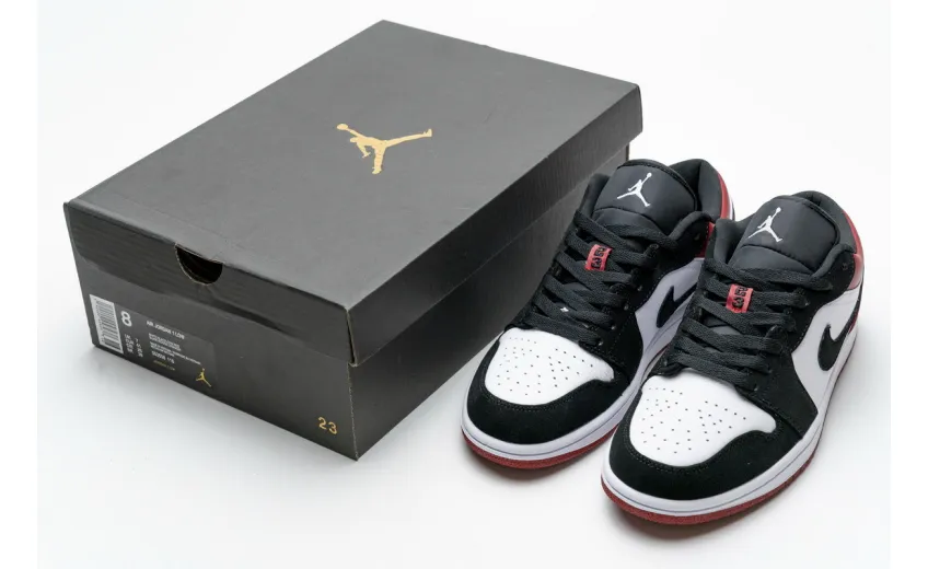 Bstsneaker- Air Jordan 1 Low Black Toe 553558-116 