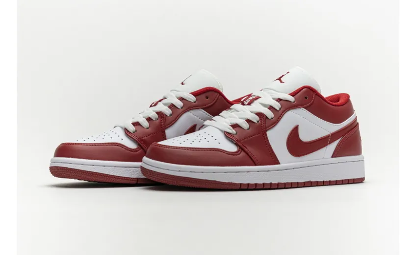 Bstsneaker- Air Jordan 1 Low Gym Red White 553558-611 