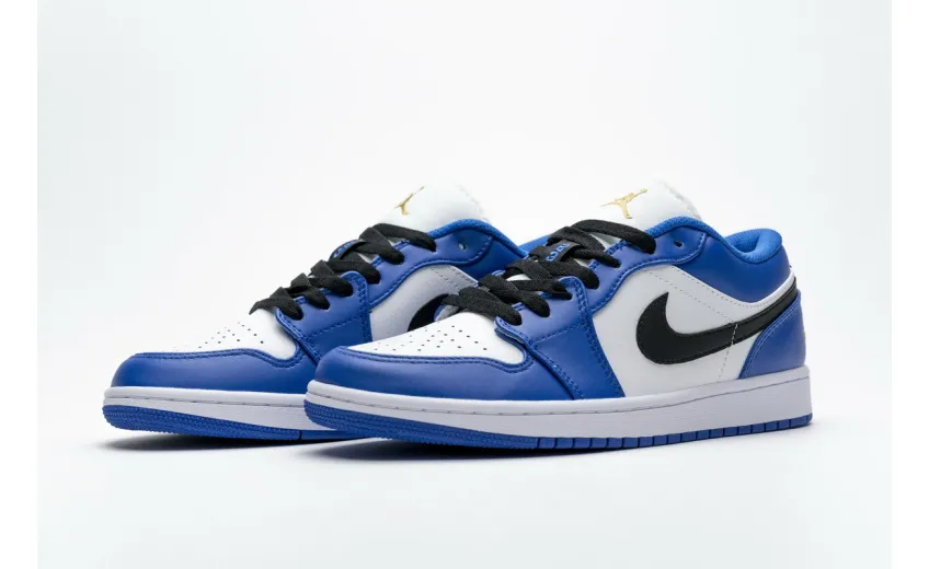Bstsneaker- Air Jordan 1 Low Hyper Royal Orange Peel 553558-401 